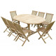 Ensemble de jardin en teck premium sawah 8 chaises jenae