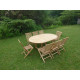 Ensemble de jardin en teck premium sawah 8 chaises jenae 