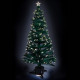 Sapin fibre optique vert 120cm avec cimier