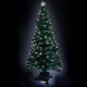 Sapin fibre optique vert 150cm avec cimier malocash