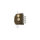 Serrure verticale en applique 3 points axe 60 mm marron, droite + cylindre - secury-t