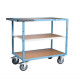 Servante mécano-soudée 3 plateaux médium 1000 x 600 mm roues TPE 400 kg - 880702242