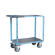 Servante mécano-soudée EVERSTEEL™ 2 plateaux tôle galva 850 x 500 mm roues TPE 400 kg - 880701341