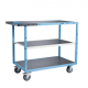 Servante mécano-soudée EVERSTEEL™ 3 plateaux tôle galva 1000 x 600 mm roues TPE 250 kg - 880702322