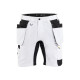 Short peintre stretch 2D avec poches flottantes Blanc/Noir 17721832 - Taille au choix