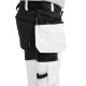 Short peintre stretch 2D avec poches flottantes Blanc/Noir 17721832 - Taille au choix 