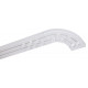 Simi rail de plafond tringle en pvc pour rideaux à crochets    blanc   double rail courbé 360 cm