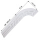 Simi rail de plafond tringle en pvc pour rideaux à crochets    blanc   double rail courbé 360 cm 