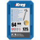 Vis à trous de poche 64 mm Revêtu de Zinc Maxi-Loc, Filetage épai, 125 - KREG - SML-C250-125-INT