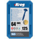 Vis à trous de poche 64 mm Blue-Kote™ Maxi-Loc, Filetage épai, 125 - KREG - SML-C250B-125-INT