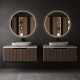 Miroir rond éclairage led de salle de bain solen avec interrupteur tactile - 80cm 