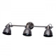 Spot marron techno 3 ampoules 14 cm