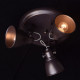 Spot marron techno 3 ampoules 19 cm 