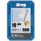 Vis à trous de poche Kreg Revêtu de Zinc Pan-Head, Filetage fin - KREG - SSPS-F075-500-INT