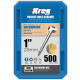 Vis à trous de poche Kreg Revêtu de Zinc Pan-Head, Filetage fin - KREG - SPS-F1-500-INT 
