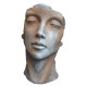 Statue visage femme extérieur petit format - 50 cm - Couleur au choix Rouille