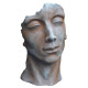 Statue visage homme extérieur grand format - 115 cm - Couleur au choix Rouille