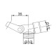 Support mural fixe en métal chromé en 2 pièces pour douchette et flexible de douche - Chape articulée seule 