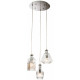 Suspension 3 ampoules decanter, chrome et verre