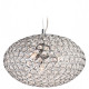 Suspension 4 ampoules oval, chrome et cristal