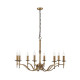 Suspension 8 ampoules stanford, laiton antique