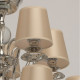 Suspension argentée elegance 15 ampoules 100 cm 