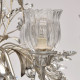 Suspension argentée flora 6 ampoules 140 cm 