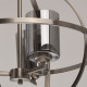 Suspension argentée loft 3 ampoules 85 cm 