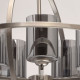 Suspension argentée loft 5 ampoules 100 cm 