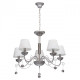Suspension argentée neoclassic 5 ampoules 103 cm