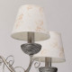 Suspension argentée neoclassic 5 ampoules 103 cm 