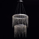 Suspension argentéeée crystal   153 cm