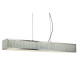 Suspension baltimore, rectangle, chrome et acrylique