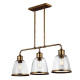 Suspension bar hobson, verre tacheté, 3 éclairages - Coloris au choix