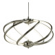 Suspension bardot, chrome et acrylique, 42w