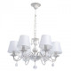 Suspension blanche elegance 6 ampoules 82 cm