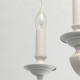 Suspension blanche neoclassic 6 ampoules 95 cm 