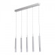 Suspension blanche techno 5 ampoules 150 cm