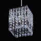 Suspension chromée crystal 1 ampoule 90 cm 