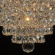 Suspension chromée crystal 5 ampoules 43 cm 