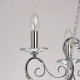 Suspension chromée crystal 5 ampoules 94 cm 