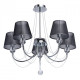 Suspension chromée elegance 5 ampoules 60 cm