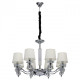 Suspension chromée elegance 8 ampoules 146 cm
