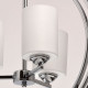 Suspension chromée loft 5 ampoules 98 cm 