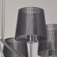 Suspension chromée megapolis 8 ampoules 50 cm 