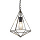 Suspension diamond, en argent ancien, 1 ampoule