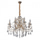 Suspension dorée crystal 8 ampoules 102 cm