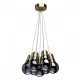 Suspension dorée loft 6 ampoules 115 cm