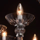 Suspension grise elegance 8 ampoules 100 cm 