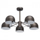Suspension grise loft 5 ampoules 40 cm